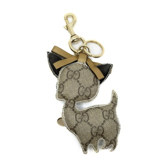 Authentic Gucci Key Ring GG Cat Light Brown - Picture 4 of 8